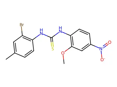 1-(2-Bromo-4-methylphenyl)-3-(2-methoxy-4-nitrophenyl)thiourea structure