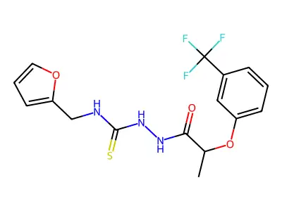 1-(Furan-2-ylmethyl)-3-[2-[3-(trifluoromethyl)phenoxy]propanoylamino]thiourea structure
