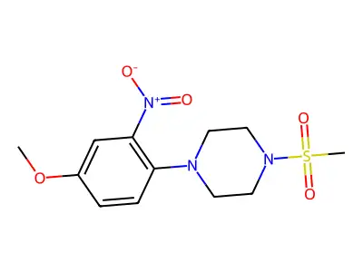 1-(4-Methoxy-2-nitrophenyl)-4-methylsulfonylpiperazine structure