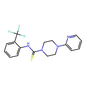 4-pyridin-2-yl-N-[2-(trifluoromethyl)phenyl]piperazine-1-carbothioamide structure