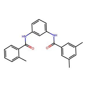 3,5-dimethyl-N-[3-[(2-methylbenzoyl)amino]phenyl]benzamide structure