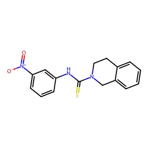 N-(3-nitrophenyl)-3,4-dihydro-1H-isoquinoline-2-carbothioamide structure