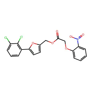 [5-(2,3-Dichlorophenyl)furan-2-yl]methyl (2-nitrophenoxy)acetate structure