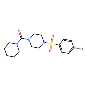 4-[(4-Chlorophenyl)sulfonyl]piperazinyl piperidyl ketone structure