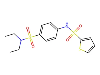 N-[4-(diethylsulfamoyl)phenyl]thiophene-2-sulfonamide structure