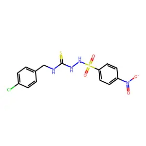 1-[(4-Chlorophenyl)methyl]-3-[(4-nitrophenyl)sulfonylamino]thiourea structure