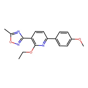 2-Ethoxy-6-(4-methoxyphenyl)-3-(5-methyl-1,2,4-oxadiazol-3-yl)pyridine structure