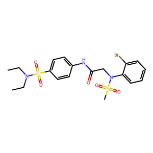 2-(2-bromo-N-methylsulfonylanilino)-N-[4-(diethylsulfamoyl)phenyl]acetamide structure