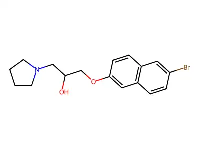 1-[(6-Bromo-2-naphthyl)oxy]-3-(1-pyrrolidinyl)-2-propanol structure