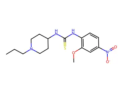 1-(2-Methoxy-4-nitrophenyl)-3-(1-propylpiperidin-4-yl)thiourea structure