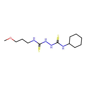 1-Cyclohexyl-3-(3-methoxypropylcarbamothioylamino)thiourea structure