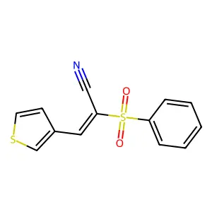 2-(Benzenesulfonyl)-3-(thiophen-3-yl)prop-2-enenitrile structure