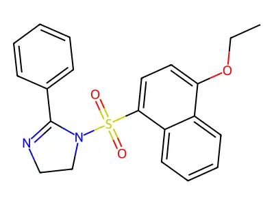 1-(4-Ethoxynaphthalen-1-yl)sulfonyl-2-phenyl-4,5-dihydroimidazole structure
