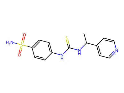 1-(1-Pyridin-4-ylethyl)-3-(4-sulfamoylphenyl)thiourea structure