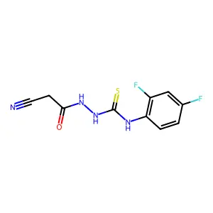 1-[(2-Cyanoacetyl)amino]-3-(2,4-difluorophenyl)thiourea structure