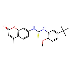 1-(5-Tert-butyl-2-methoxyphenyl)-3-(4-methyl-2-oxochromen-7-yl)thiourea structure
