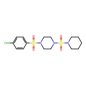 1-(4-Chlorophenyl)sulfonyl-4-piperidin-1-ylsulfonylpiperazine structure