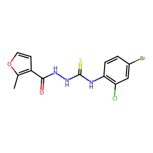 1-(4-Bromo-2-chlorophenyl)-3-[(2-methylfuran-3-carbonyl)amino]thiourea structure