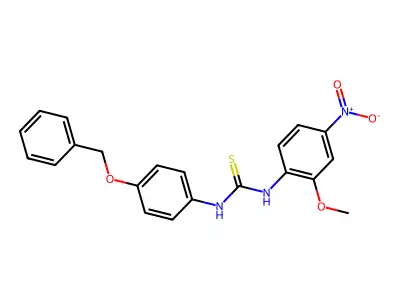 1-(2-Methoxy-4-nitrophenyl)-3-(4-phenylmethoxyphenyl)thiourea structure