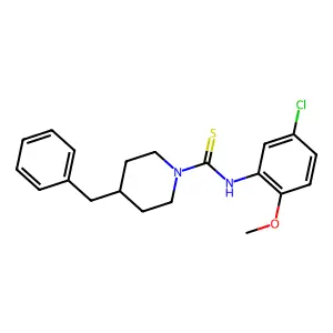 4-benzyl-N-(5-chloro-2-methoxyphenyl)piperidine-1-carbothioamide structure