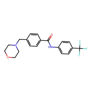 4-(morpholin-4-ylmethyl)-N-[4-(trifluoromethyl)phenyl]benzamide structure