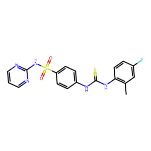 1-(4-Fluoro-2-methylphenyl)-3-[4-(pyrimidin-2-ylsulfamoyl)phenyl]thiourea structure