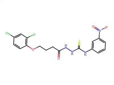 1-[4-(2,4-Dichlorophenoxy)butanoylamino]-3-(3-nitrophenyl)thiourea structure