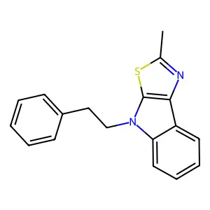 2-methyl-4-(2-phenylethyl)-4H-[1,3]thiazolo[5,4-b]indole structure