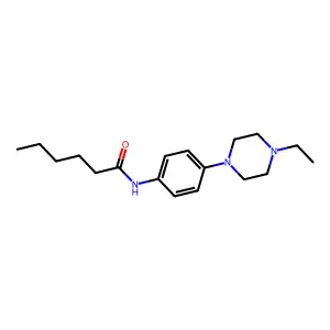 N-[4-(4-ethylpiperazin-1-yl)phenyl]hexanamide structure
