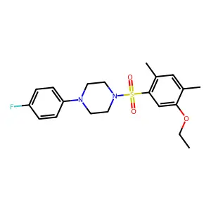 1-[(5-Ethoxy-2,4-dimethylphenyl)sulfonyl]-4-(4-fluorophenyl)piperazine structure