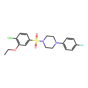 1-(4-Chloro-3-ethoxyphenyl)sulfonyl-4-(4-fluorophenyl)piperazine structure
