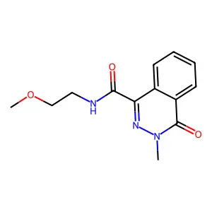 N-(2-methoxyethyl)-3-methyl-4-oxophthalazine-1-carboxamide structure