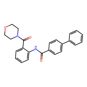 N-[2-(morpholine-4-carbonyl)phenyl]-4-phenylbenzamide structure