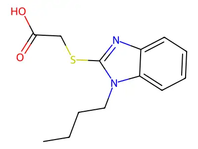 2-(1-Butylbenzimidazol-2-yl)sulfanylacetic acid structure