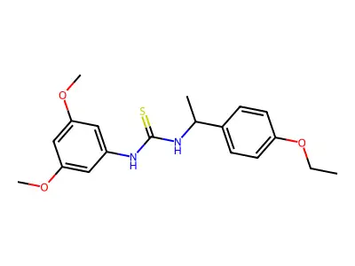 1-(3,5-Dimethoxyphenyl)-3-[1-(4-ethoxyphenyl)ethyl]thiourea structure