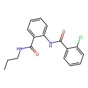 2-[(2-chlorobenzoyl)amino]-N-propylbenzamide structure