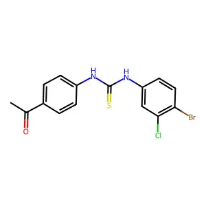 1-(4-Acetylphenyl)-3-(4-bromo-3-chlorophenyl)thiourea structure