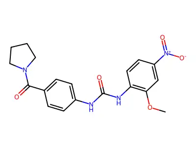 1-(2-Methoxy-4-nitrophenyl)-3-[4-(pyrrolidine-1-carbonyl)phenyl]urea structure