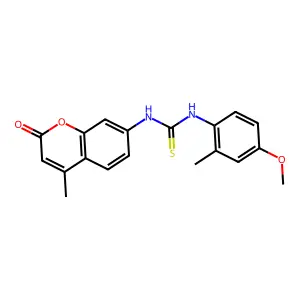 1-(4-Methoxy-2-methylphenyl)-3-(4-methyl-2-oxochromen-7-yl)thiourea structure