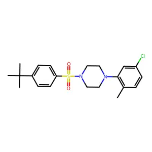 1-(4-Tert-butylbenzenesulfonyl)-4-(5-chloro-2-methylphenyl)piperazine structure