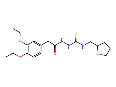 1-[[2-(3,4-Diethoxyphenyl)acetyl]amino]-3-(oxolan-2-ylmethyl)thiourea structure