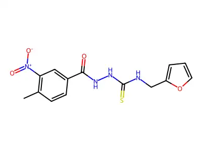 1-(Furan-2-ylmethyl)-3-[(4-methyl-3-nitrobenzoyl)amino]thiourea structure