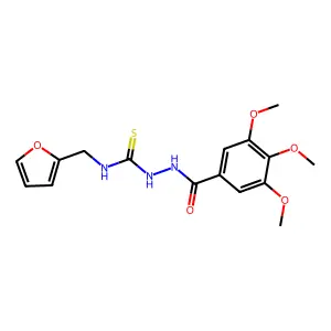 1-(Furan-2-ylmethyl)-3-[(3,4,5-trimethoxybenzoyl)amino]thiourea structure
