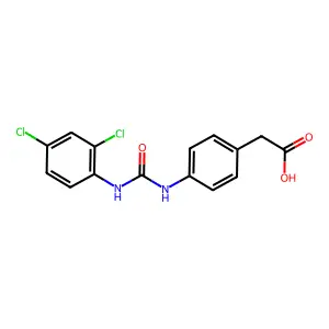 2-(4-(3-(2,4-Dichlorophenyl)ureido)phenyl)acetic acid structure