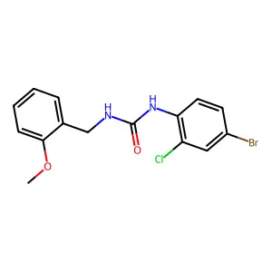 1-(4-Bromo-2-chlorophenyl)-3-[(2-methoxyphenyl)methyl]urea structure