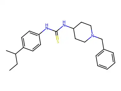 1-(1-Benzylpiperidin-4-yl)-3-(4-butan-2-ylphenyl)thiourea structure