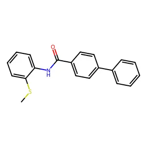 N-[2-(methylsulfanyl)phenyl]biphenyl-4-carboxamide structure