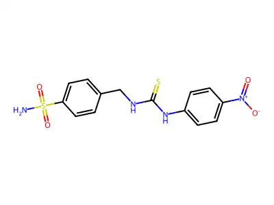 1-(4-Nitrophenyl)-3-[(4-sulfamoylphenyl)methyl]thiourea structure