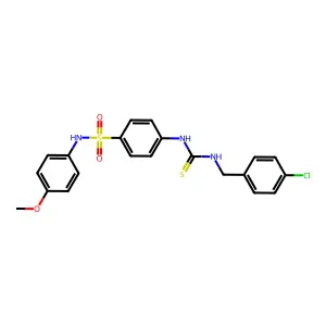 1-[(4-Chlorophenyl)methyl]-3-[4-[(4-methoxyphenyl)sulfamoyl]phenyl]thiourea structure