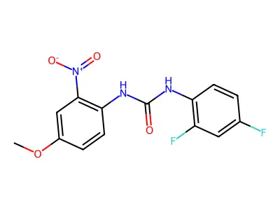 1-(2,4-Difluorophenyl)-3-(4-methoxy-2-nitrophenyl)urea structure